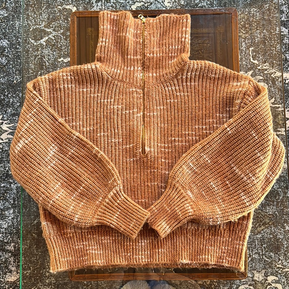 Cozy Tan Knit Sweater